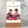 Boucles d'oreilles pendantes en forme d'arc-en-ciel, de coul