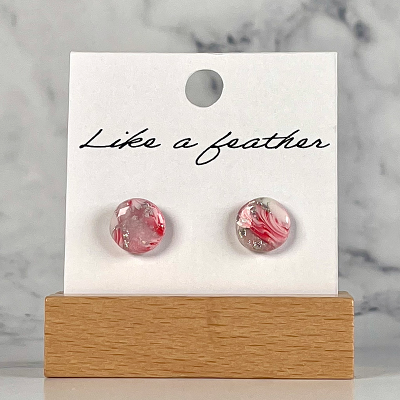 Boucles d'oreilles puces en forme de petit rond, de couleurs