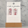 Boucles d'oreilles puces en forme de rectangle, de couleurs