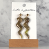 dangling earrings shaped like snake, in khaki, apple green c