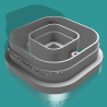 Cutter in the shape of pierced square (Different available s