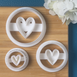 Cutter in the shape of pierced round and heart (Different av
