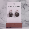 Boucles d'oreilles pendantes en forme d'éventail, de couleur