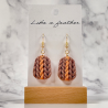 Boucles d'oreilles pendantes en forme d'ovale, de couleurs m
