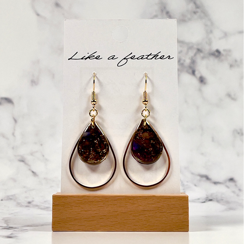 Boucles d'oreilles pendantes en forme de goutte, de couleurs