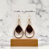 Boucles d'oreilles pendantes en forme de goutte, de couleurs