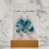 Boucles d'oreilles pendantes en forme d'u inversé, de couleu