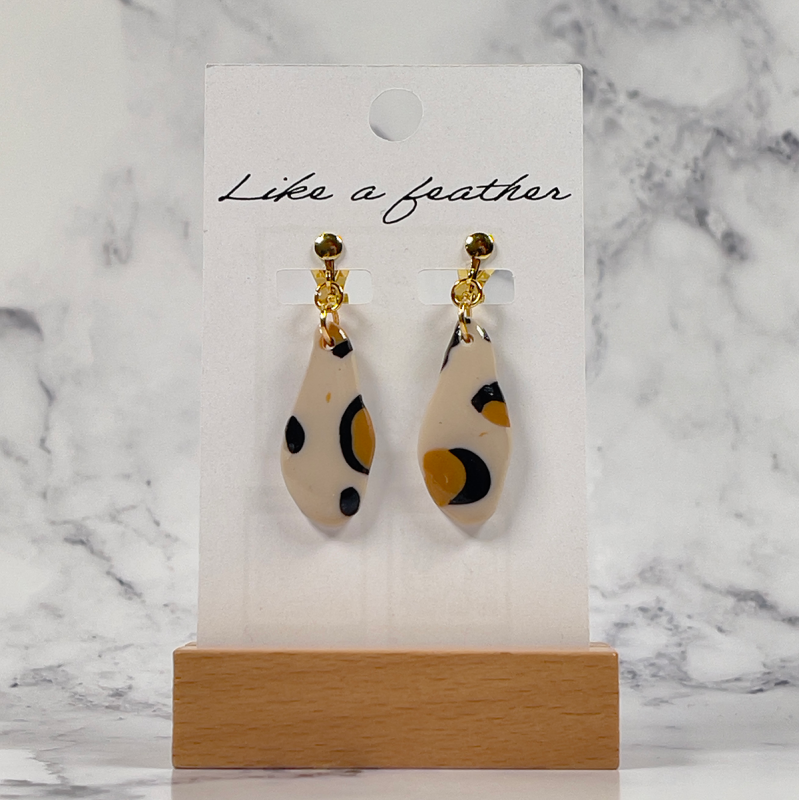 Boucles d'oreilles pendantes en forme de pierre, de couleurs