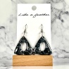 Boucles d'oreilles pendantes en forme de triangle percé, de