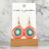 Boucles d'oreilles pendantes en forme de rond, de couleurs r