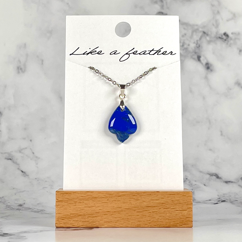 earrings shaped like inverted amphora, in blue, transparent