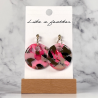 Boucles d'oreilles pendantes en forme de rond, de couleurs r