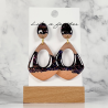 Boucles d'oreilles pendantes en forme de losange percé, de c