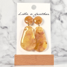 Boucles d'oreilles pendantes en forme de goutte, de couleurs