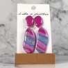 Boucles d'oreilles pendantes de forme organique, de couleurs