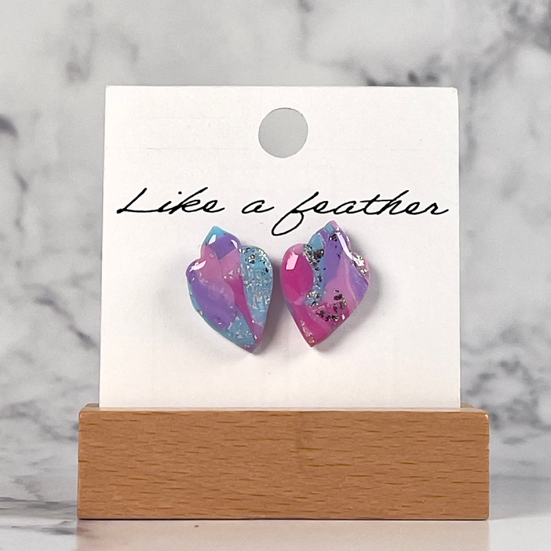 Boucles d'oreilles puces en forme d'amphore inversé, de coul