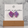 Boucles d'oreilles puces en forme d'amphore inversé, de coul