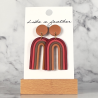 Boucles d'oreilles pendantes en forme d'arc-en-ciel, de coul