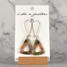 Boucles d'oreilles pendantes en forme de triangle percé, de