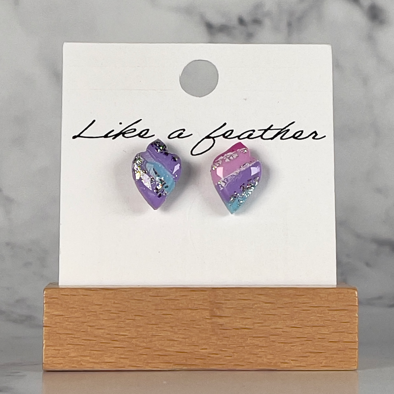 Boucles d'oreilles puces en forme d'amphore inversé, de coul