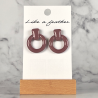 Boucles d'oreilles puces en forme d'heurtoir de porte cercle