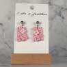 Boucles d'oreilles pendantes en forme de trapèze, de couleur