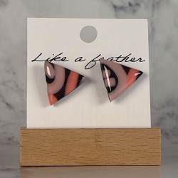 Boucles d'oreilles puces en forme de triangle, de couleurs r