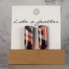 Boucles d'oreilles puces en forme de rectangle, de couleurs