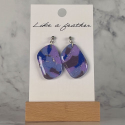 Boucles d'oreilles pendantes en forme de trapèze, de couleur