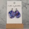 dangling earrings shaped like trapezoid, in blue, pastel blu