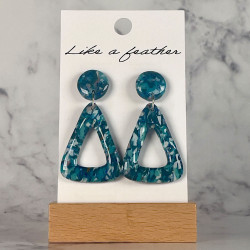 Boucles d'oreilles pendantes en forme de triangle percé, de