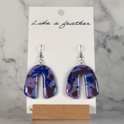 Boucles d'oreilles pendantes en forme d'arc-en-ciel, de coul