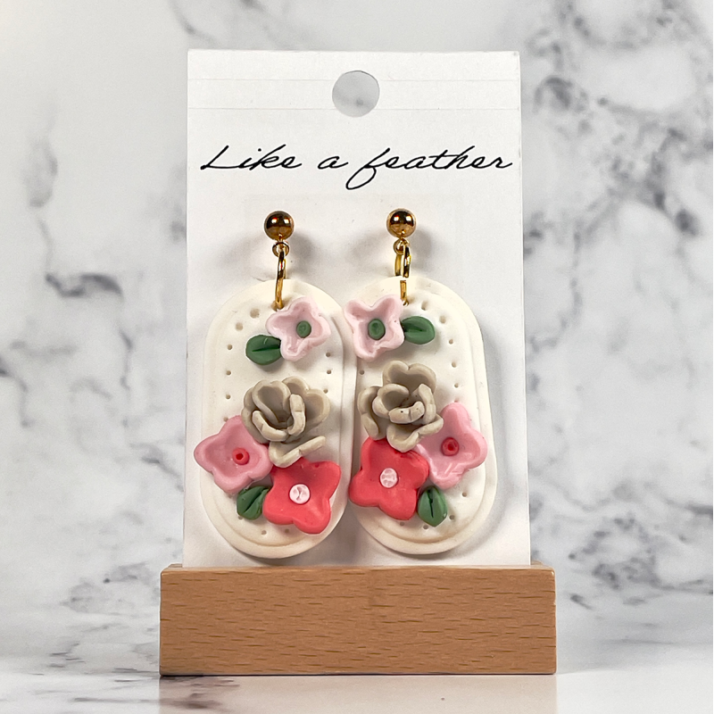 Boucles d'oreilles pendantes en forme d'ovale, de couleurs b