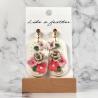 Boucles d'oreilles pendantes en forme d'ovale, de couleurs b