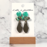 Boucles d'oreilles pendantes de forme organique, de couleurs