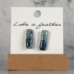 Boucles d'oreilles puces en forme de rectangle, de couleurs